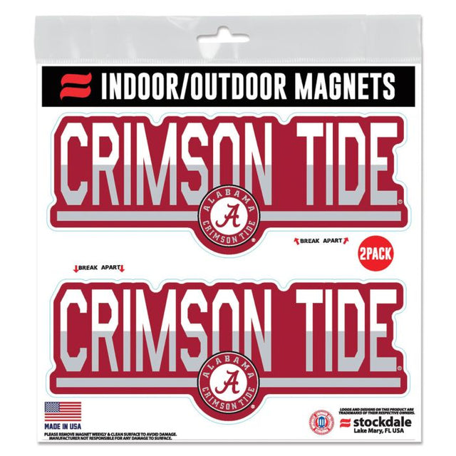 Alabama Crimson Tide COLOR DUO Outdoor Magnets 6" x 6"