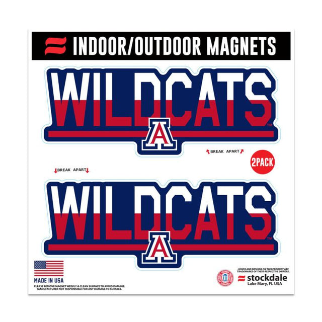 Imanes para exteriores COLOR DUO de Arizona Wildcats, 6" x 6"