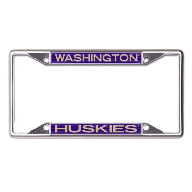 Marco de cuadros con licencia de Washington Huskies impreso en acero inoxidable