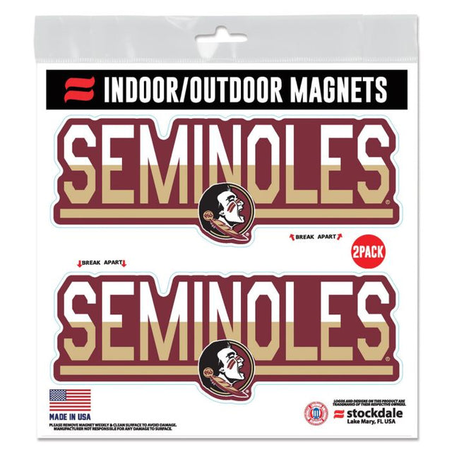 Imanes para exteriores COLOR DUO de los Florida State Seminoles, 6" x 6"