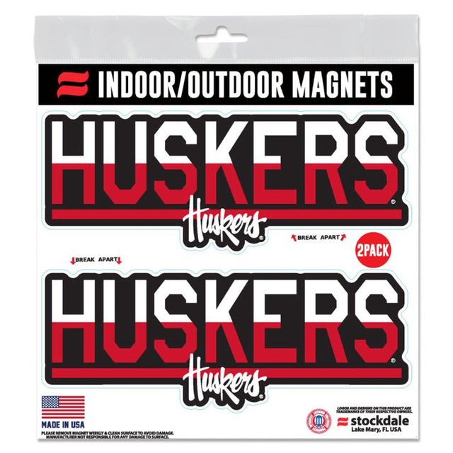 Imanes para exteriores de los Nebraska Cornhuskers, 6" x 6"