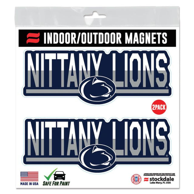 Penn State Nittany Lions COLOR DUO Outdoor Magnets 6" x 6"