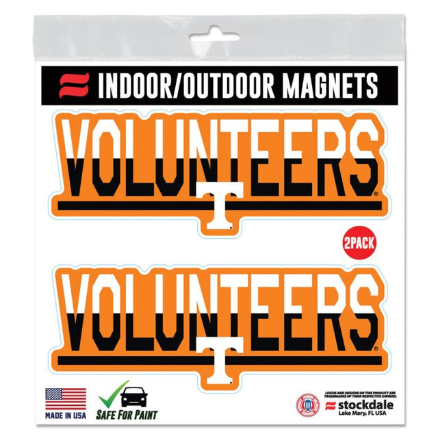 Imanes para exteriores COLOR DUO de Tennessee Volunteers de 6" x 6"