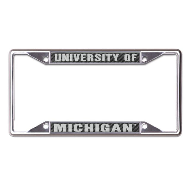 Michigan Wolverines CARBON Lic Plt Frame S/S Printed