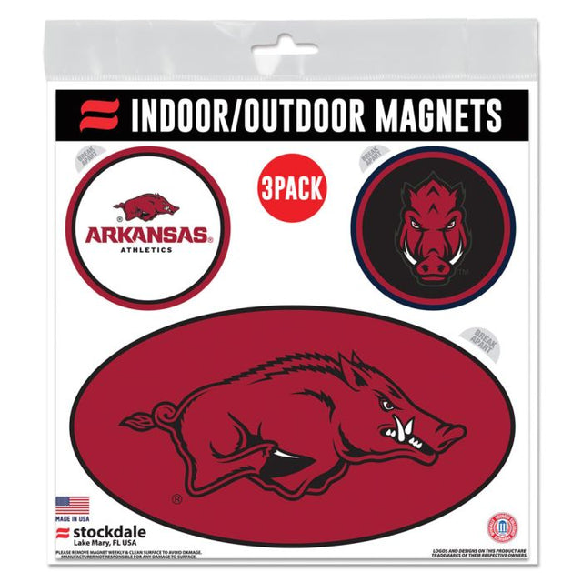 Imanes para exteriores de Arkansas Razorbacks, 6" x 6"