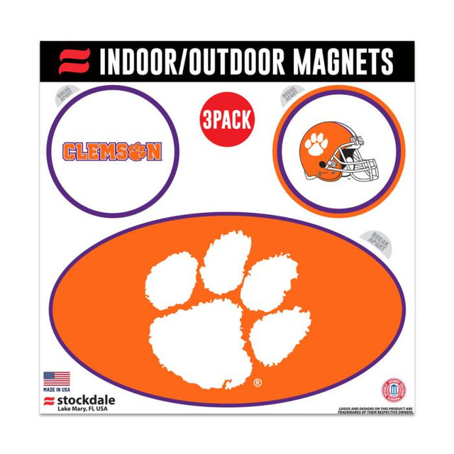 Imanes para exteriores de los Clemson Tigers, 6" x 6"