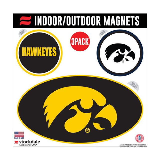 Imanes para exteriores de Iowa Hawkeyes, 6" x 6"