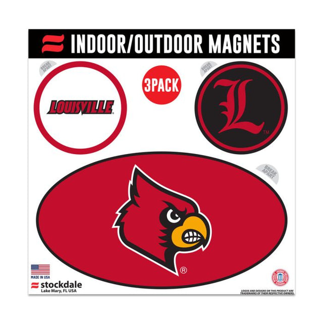 Imanes para exteriores de los Louisville Cardinals, 6" x 6"