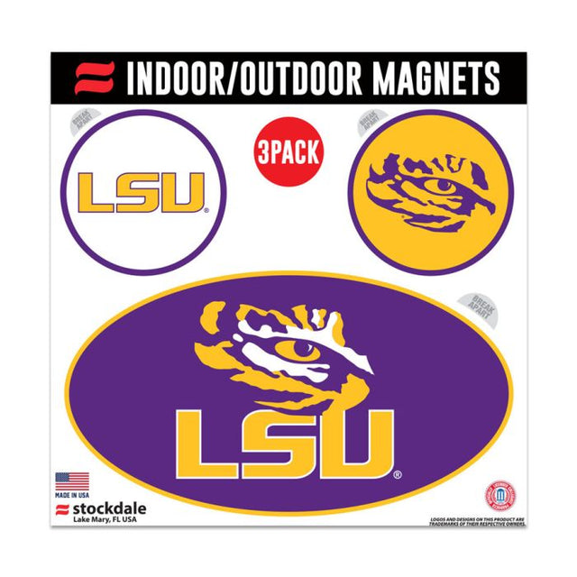 Imanes para exteriores de los LSU Tigers, 6" x 6"