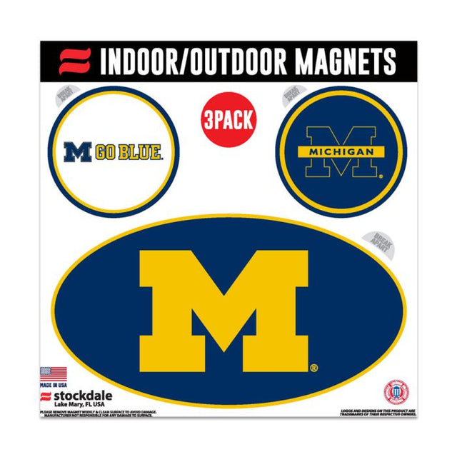 Imanes para exteriores de los Wolverines de Michigan, 6" x 6"