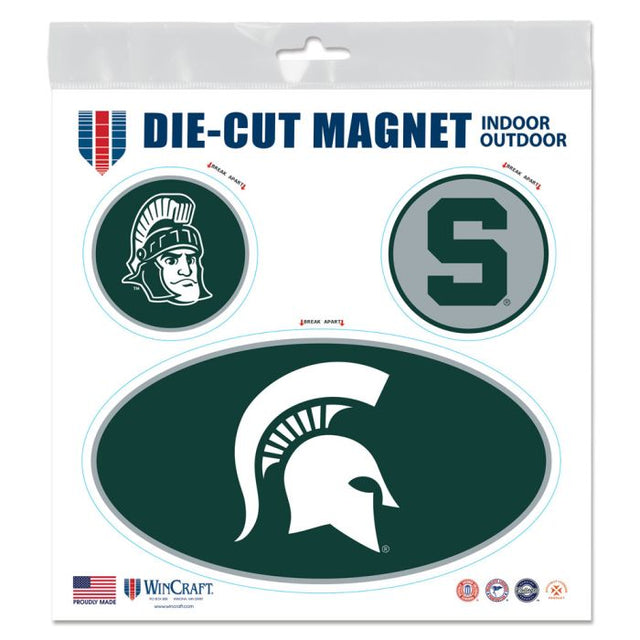 Imanes para exteriores de los Spartans de Michigan State, 6" x 6"