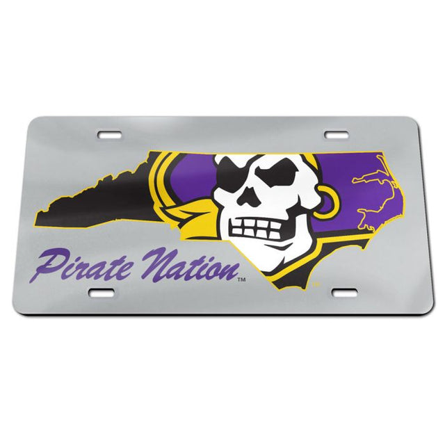 East Carolina Pirates STATE Acrylic Classic License Plates