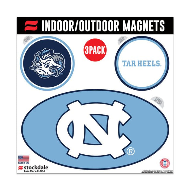 Imanes para exteriores de los Tar Heels de Carolina del Norte, 6" x 6"