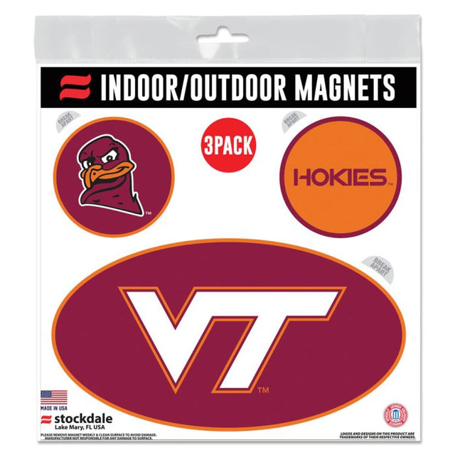 Imanes para exteriores de Virginia Tech Hokies de 6" x 6"