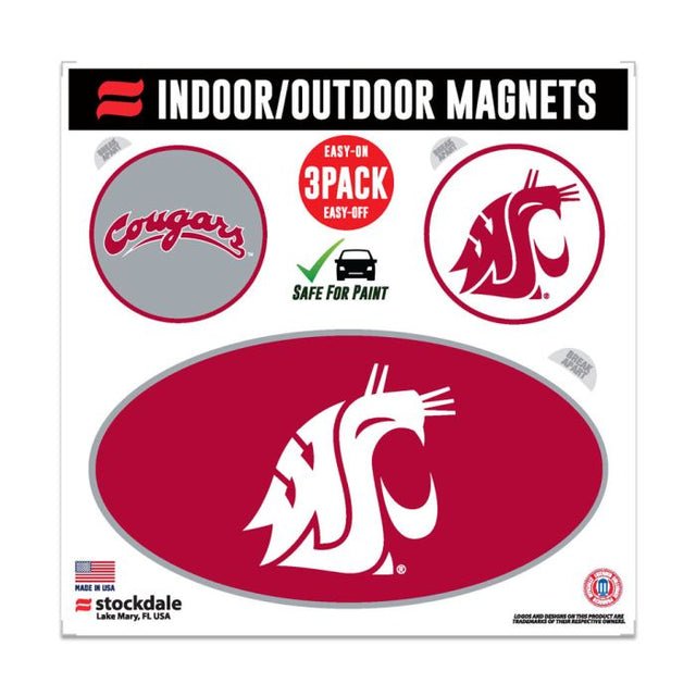 Imanes para exteriores de los Washington State Cougars, 6" x 6"