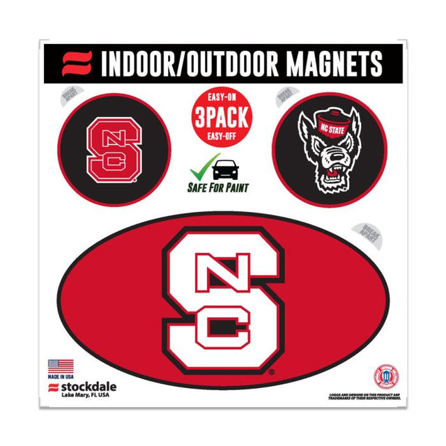 Imanes para exteriores de los Wolfpack de NC State, 6" x 6"