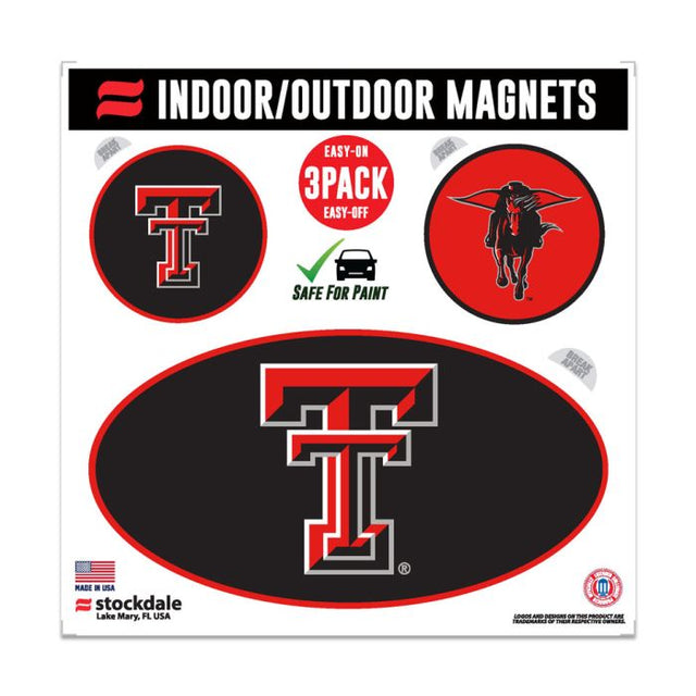 Imanes para exteriores de los Texas Tech Red Raiders de 6" x 6"