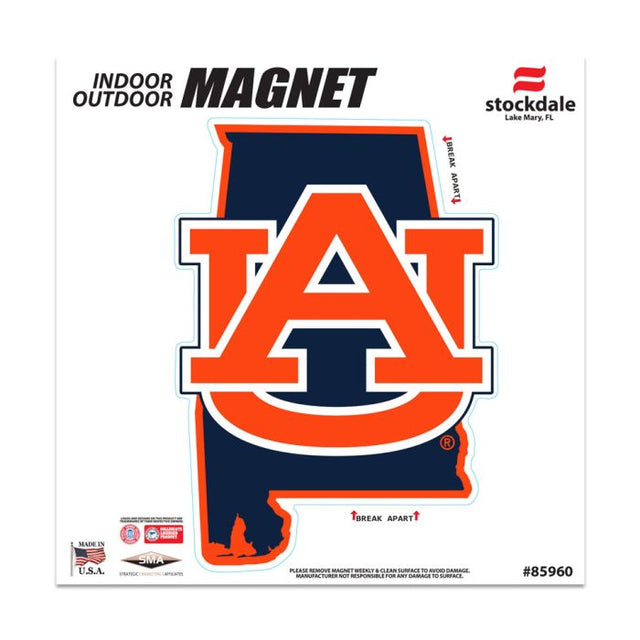 Imanes para exteriores de Auburn Tigers STATE de 6" x 6"