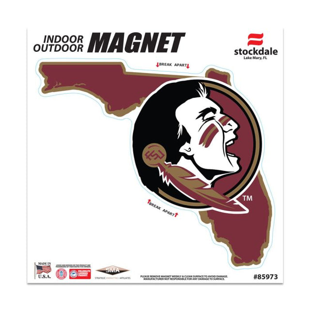 Florida State Seminoles STATE Outdoor Magnets 6" x 6"