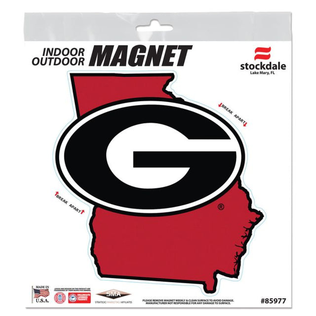 Georgia Bulldogs STATE Outdoor Magnets 6" x 6"