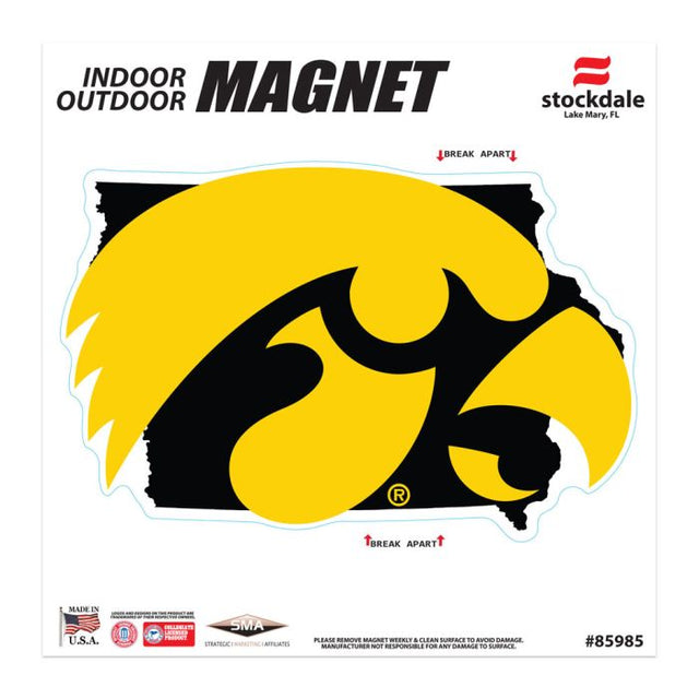 Iowa Hawkeyes STATE Outdoor Magnets 6" x 6"