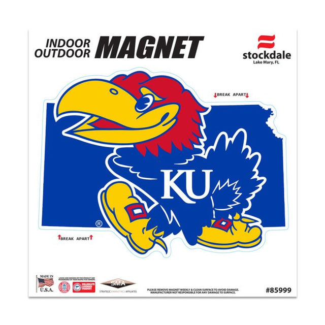 Imanes para exteriores de los Kansas Jayhawks, 6" x 6"