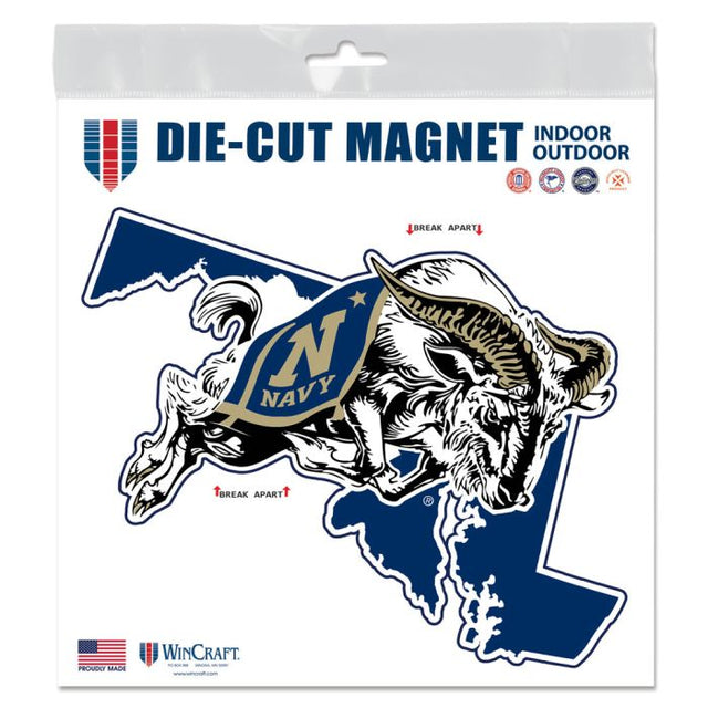 Navy Midshipmen STATE Outdoor Magnets 6" x 6"