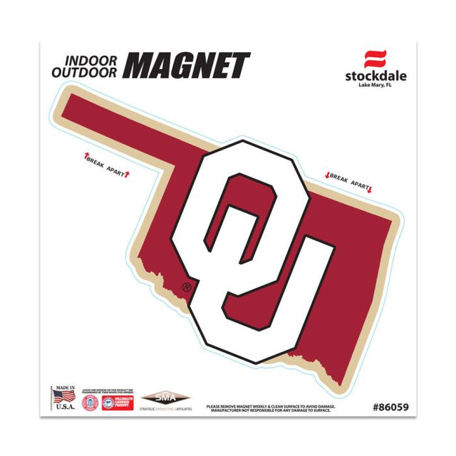 Imanes para exteriores de los Oklahoma Sooners, 6" x 6"