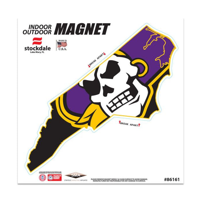 Imanes para exteriores de East Carolina Pirates STATE de 6" x 6"