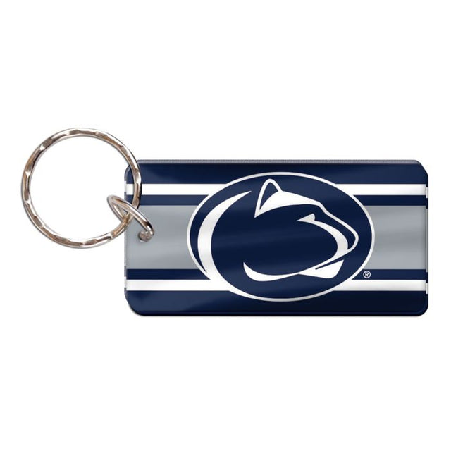 Llavero rectangular con el logo de Penn State Nittany Lions STRIPES