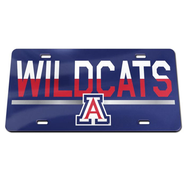 Matrícula acrílica especial COLOR DUO de Arizona Wildcats