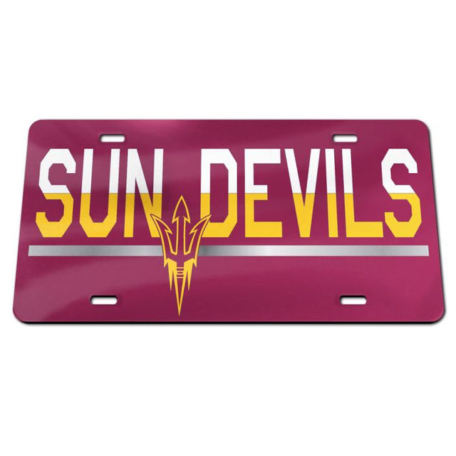 Matrícula acrílica especial COLOR DUO de Arizona State Sun Devils