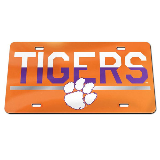 Clemson Tigers COLOR DUO Specialty Acrylic License Plate