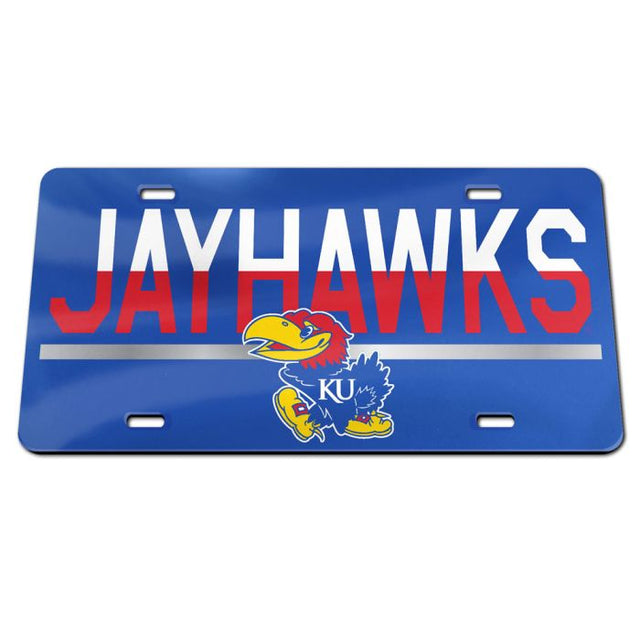 Kansas Jayhawks COLOR DUO Specialty Acrylic License Plate