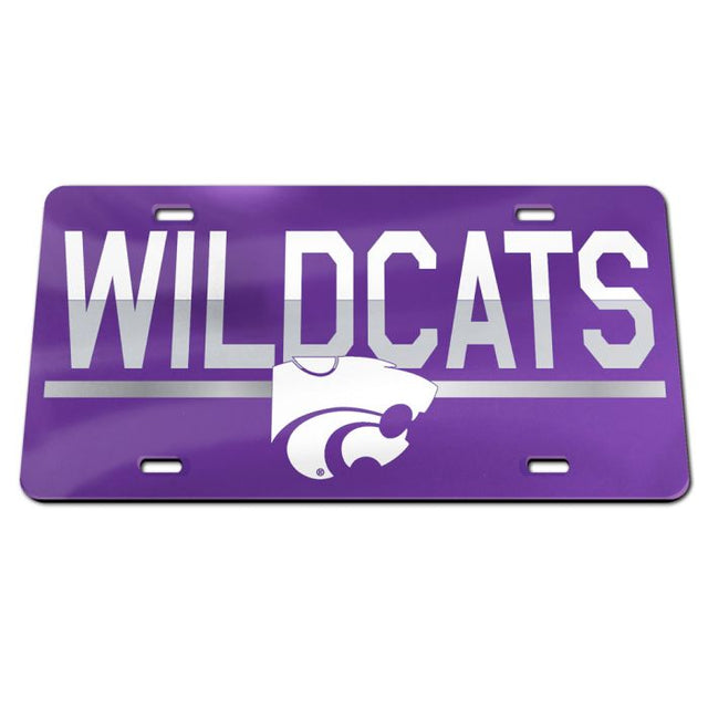 Matrícula acrílica especial COLOR DUO de Kansas State Wildcats