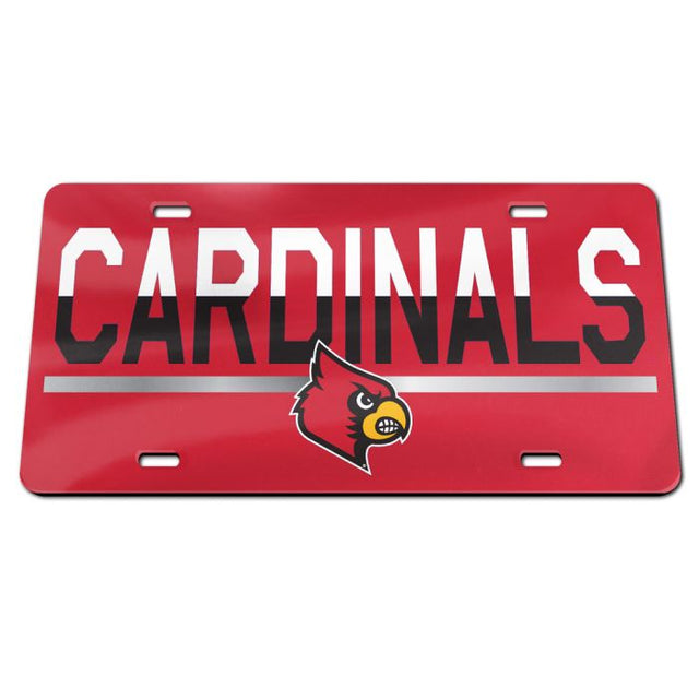 Louisville Cardinals COLOR DUO Specialty Acrylic License Plate