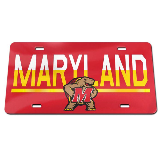 Maryland Terrapins COLOR DUO Specialty Acrylic License Plate