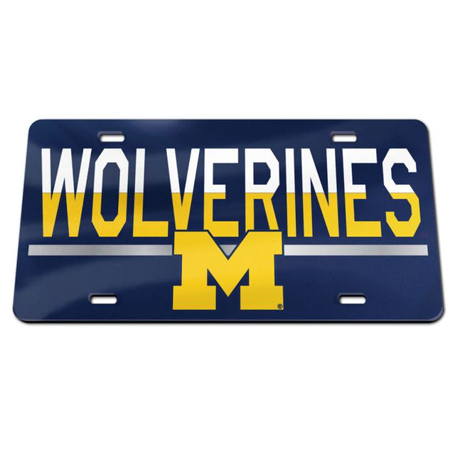 Michigan Wolverines COLOR DUO Specialty Acrylic License Plate