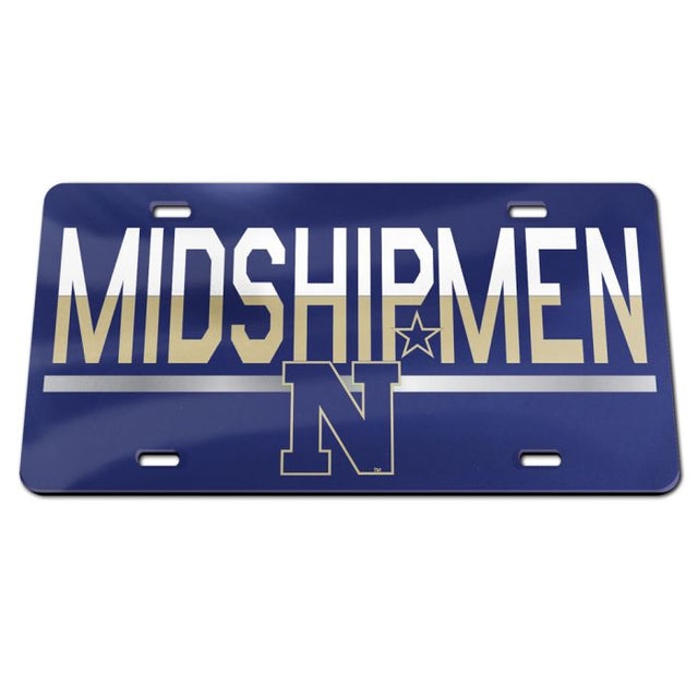 Navy Midshipmen COLOR DUO Specialty Acrylic License Plate