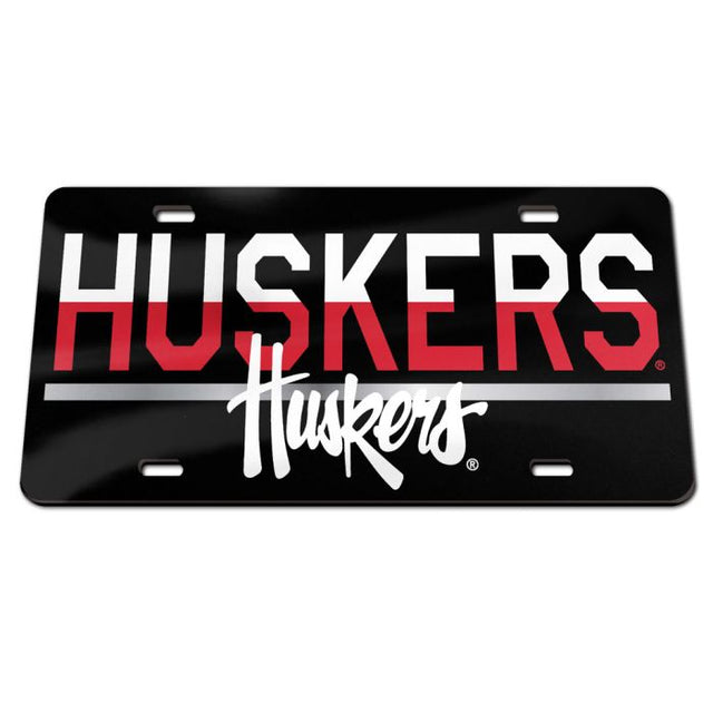 Nebraska Cornhuskers COLOR DUO Specialty Acrylic License Plate