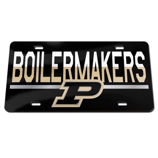 Matrícula acrílica especial COLOR DUO de Purdue Boilermakers