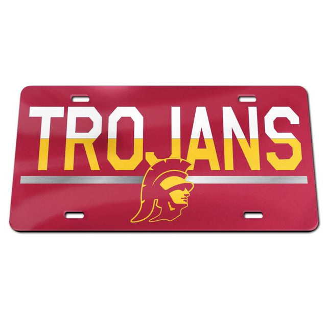 Matrícula de acrílico especial COLOR DUO de USC Trojans