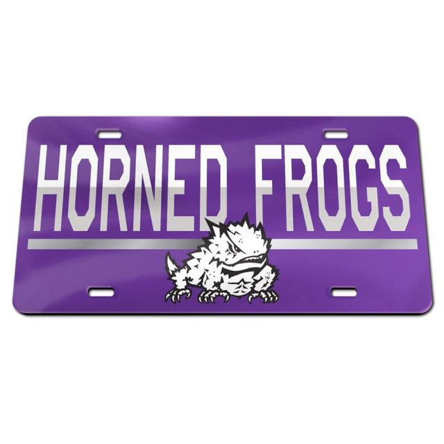 TCU Horned Frogs COLOR DUO Specialty Acrylic License Plate