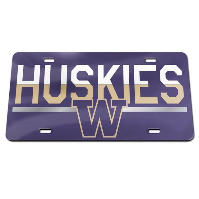 Washington Huskies COLOR DUO Specialty Acrylic License Plate