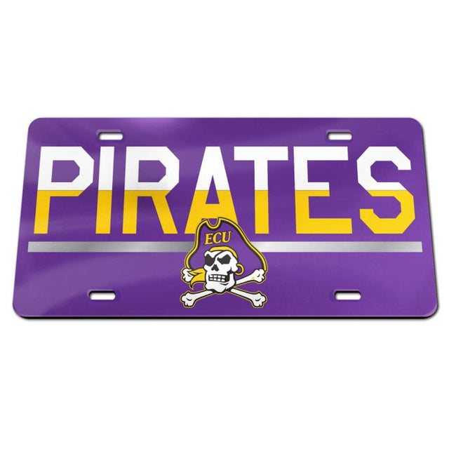 East Carolina Pirates COLOR DUO Specialty Acrylic License Plate