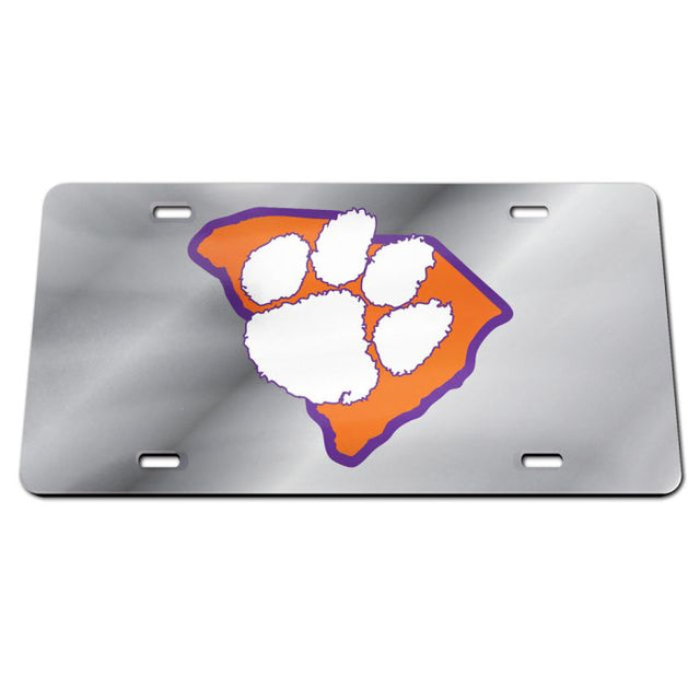 Matrícula especial de acrílico de Clemson Tigers STATE