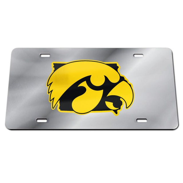 Placas de matrícula clásicas de acrílico del estado de Iowa Hawkeyes