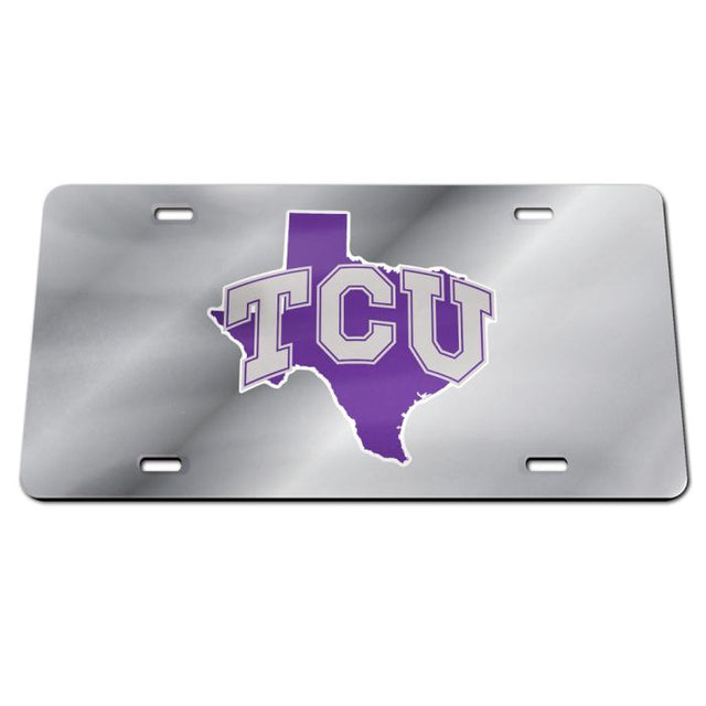 Placas de matrícula clásicas de acrílico del equipo TCU Horned Frogs STATE