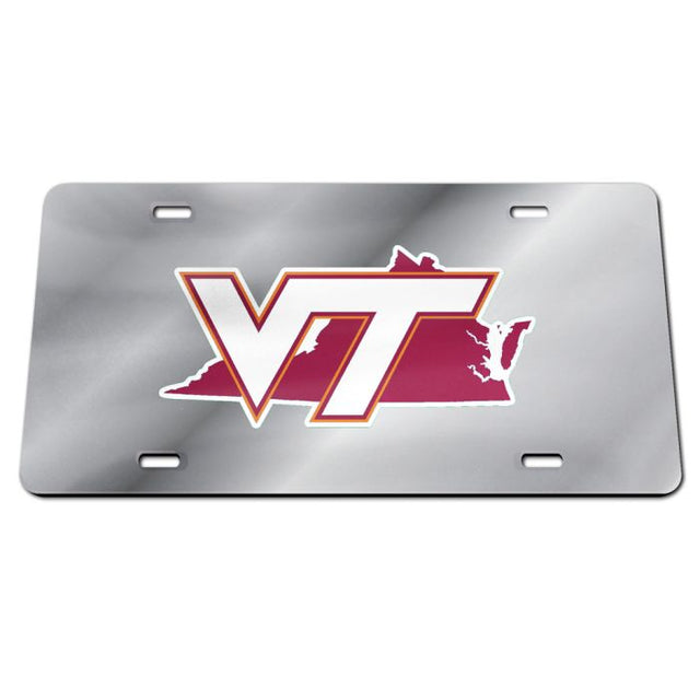 Placas de matrícula clásicas de acrílico de Virginia Tech Hokies STATE