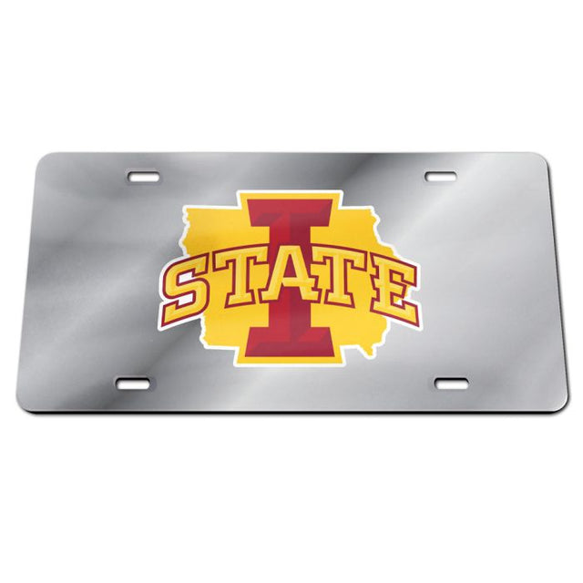 Placas de matrícula clásicas de acrílico de Iowa State Cyclones STATE